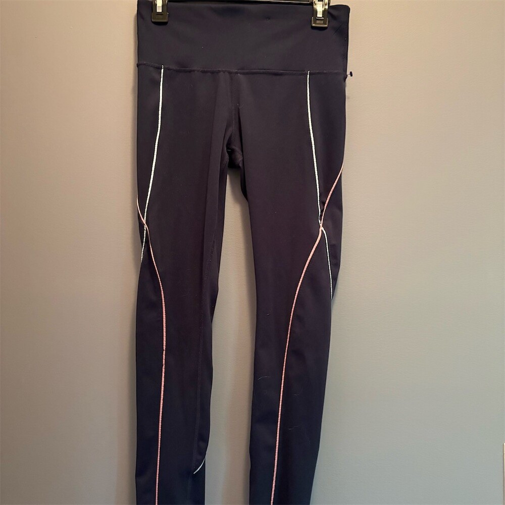 Xersion Leggings Womens Size M Navy Blue High Rise Reflective Athleisure